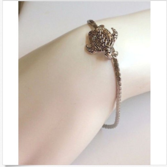 Silver Sea Turtle Charm Bracelet Beach Life Island - Picture 3 of 8